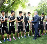 CEO Pledges Financial  Support to Junior Footballers